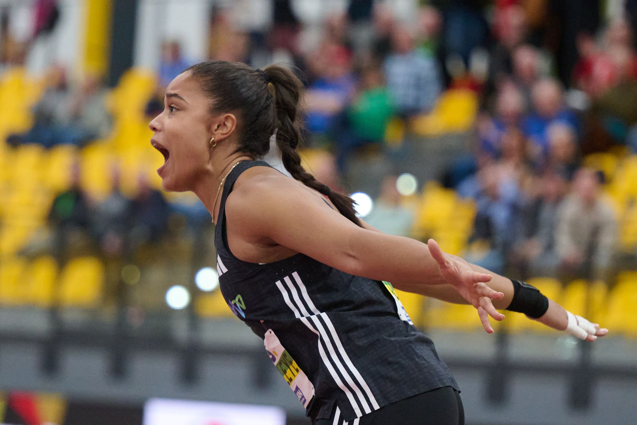 Im fünften Versuch stieß Yemisi Ogunleye in Dortmund ihre neue Bestweite.